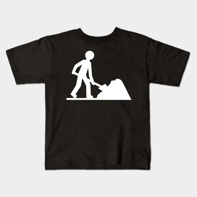 White worker Kids T-Shirt by DrTigrou